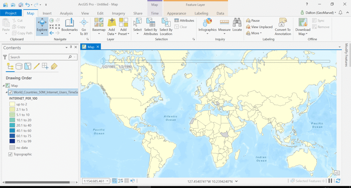 time in arcgis