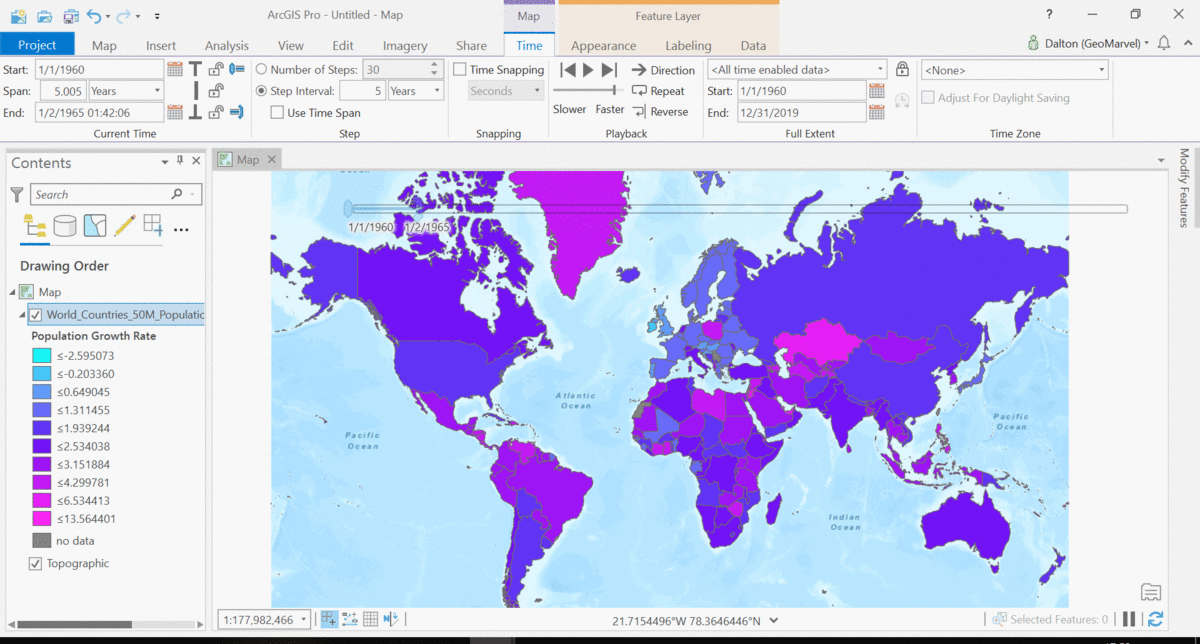 time in arcgis