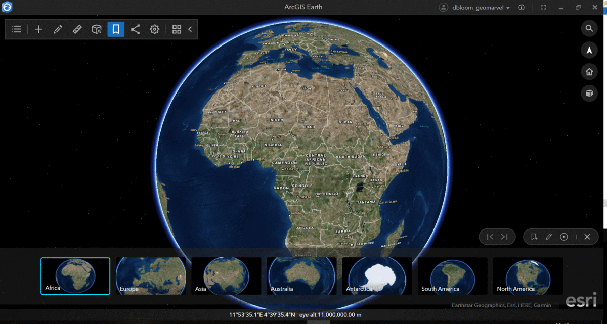 arcgis-earth-bookmarks