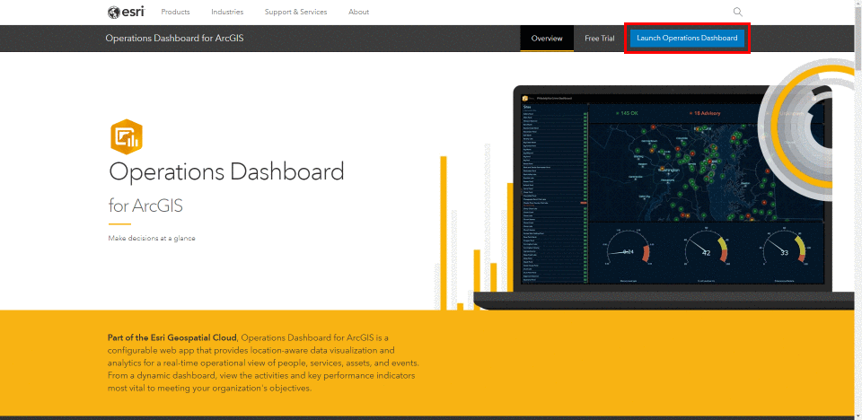 visualize data in operations dashboard