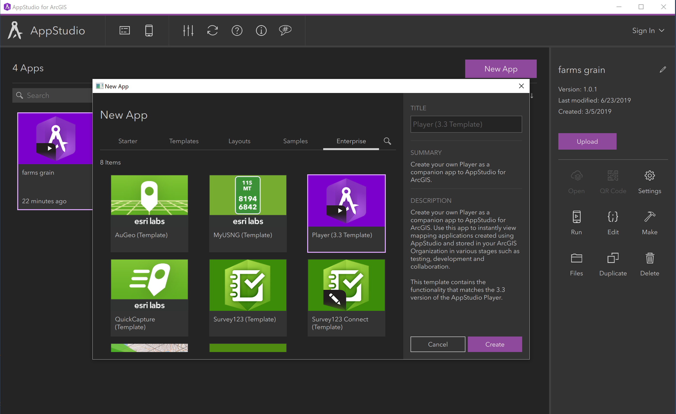 appstudio for arcgis template