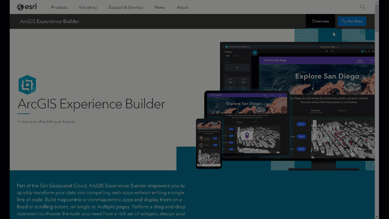 ArcGIS Experience Builder Beta